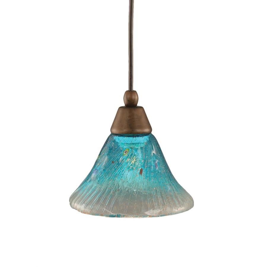 Brooster 7 in W Bronze Mini Pendant Light with Crystal Shade