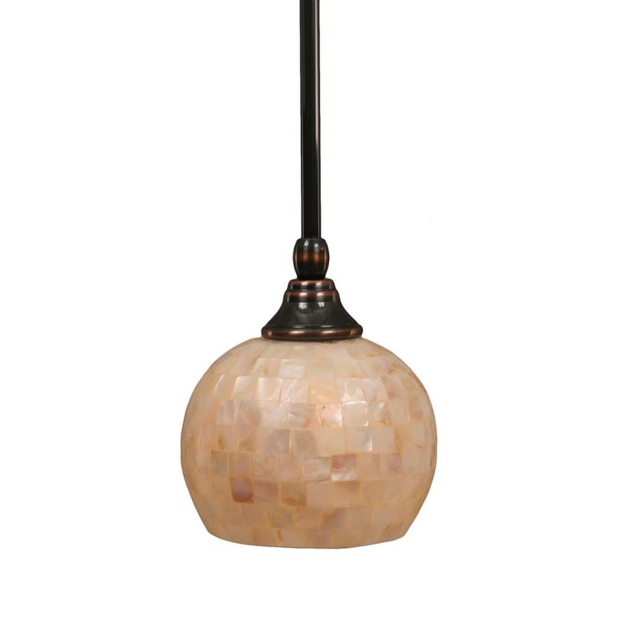 Brooster 6 in W Black Copper Mini Pendant Light with Tinted Shade