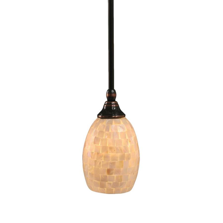 Brooster 5 in W Black Copper Mini Pendant Light with Tinted Shade