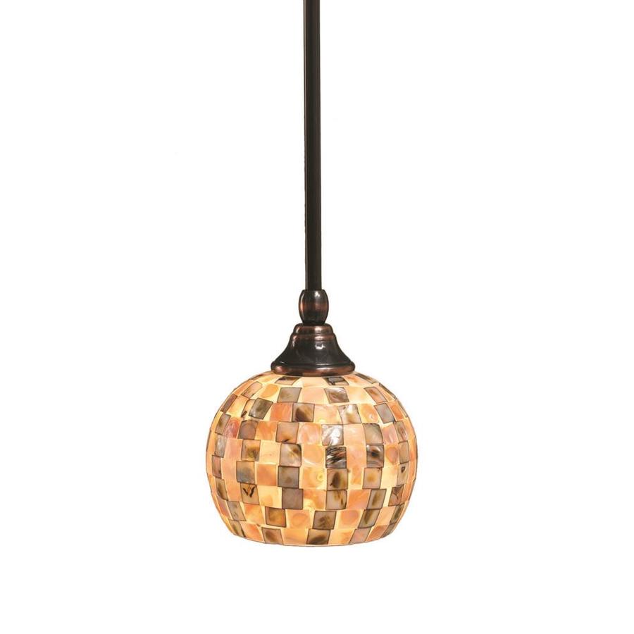 Brooster 6 in W Black Copper Mini Pendant Light with Tinted Shade