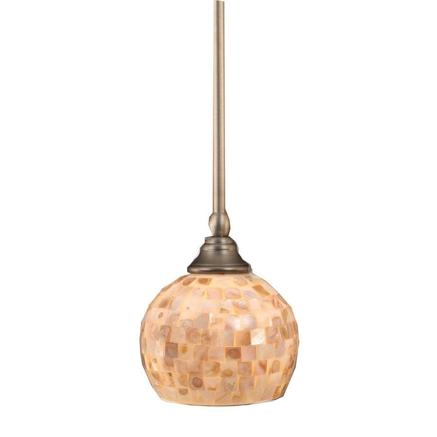 Brooster 6 in W Brushed Nickel Mini Pendant Light with Tinted Shade