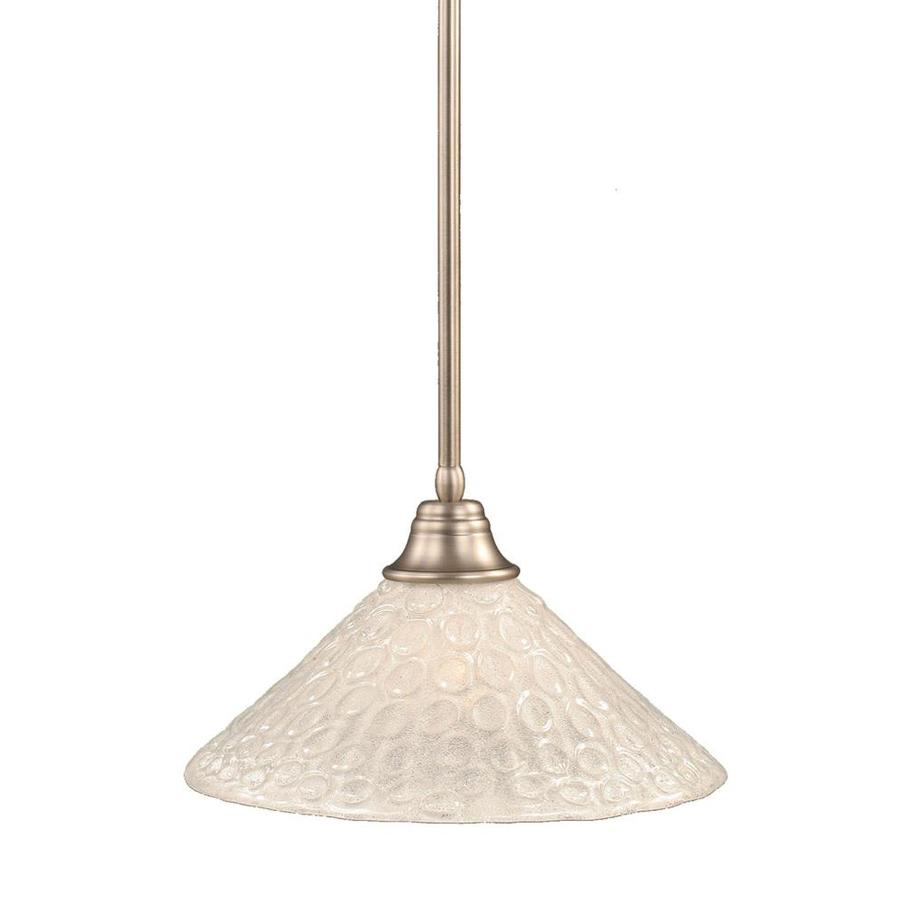 Divina 16 in Brushed Nickel Mini Ribbed Glass Pendant