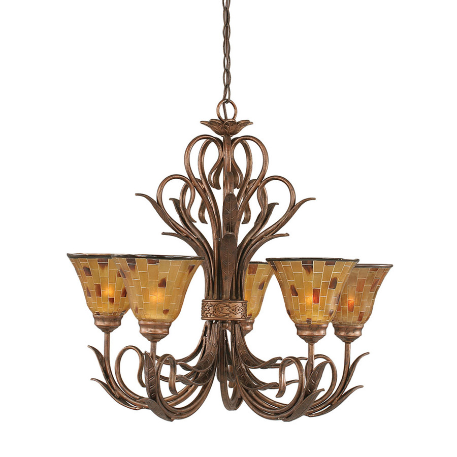 Brooster 5 Light Bronze Chandelier