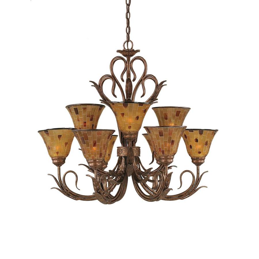 Brooster 9 Light Bronze Chandelier