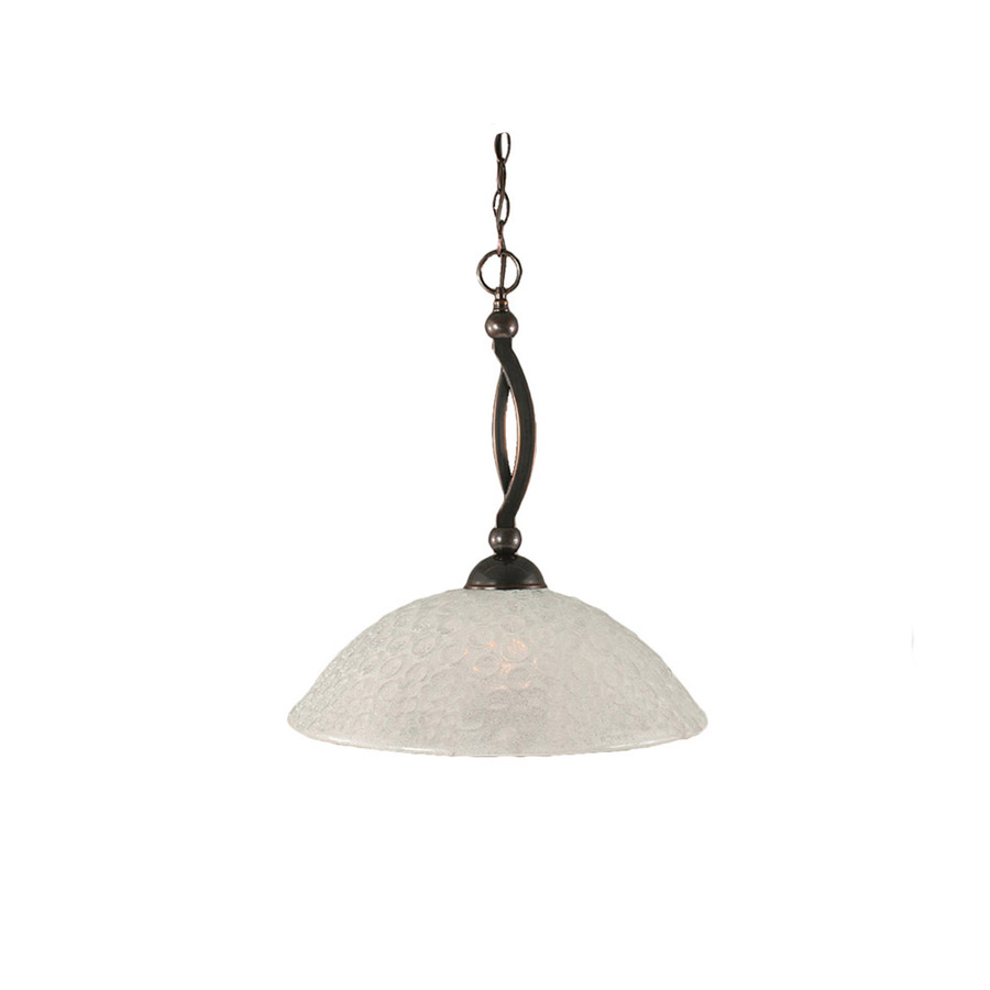 Brooster 16 in W Black Copper Pendant Light with Frosted Shade