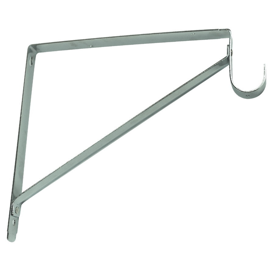 Style Selections Steel 12.66 in x 0.98 in Chrome Shelf Bracket