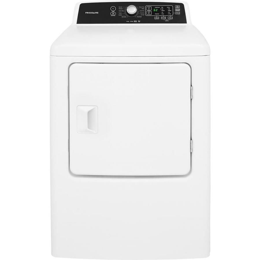 Frigidaire 6.7-cu ft Electric Dryer (White) Stainless Steel | FFRE4120SW