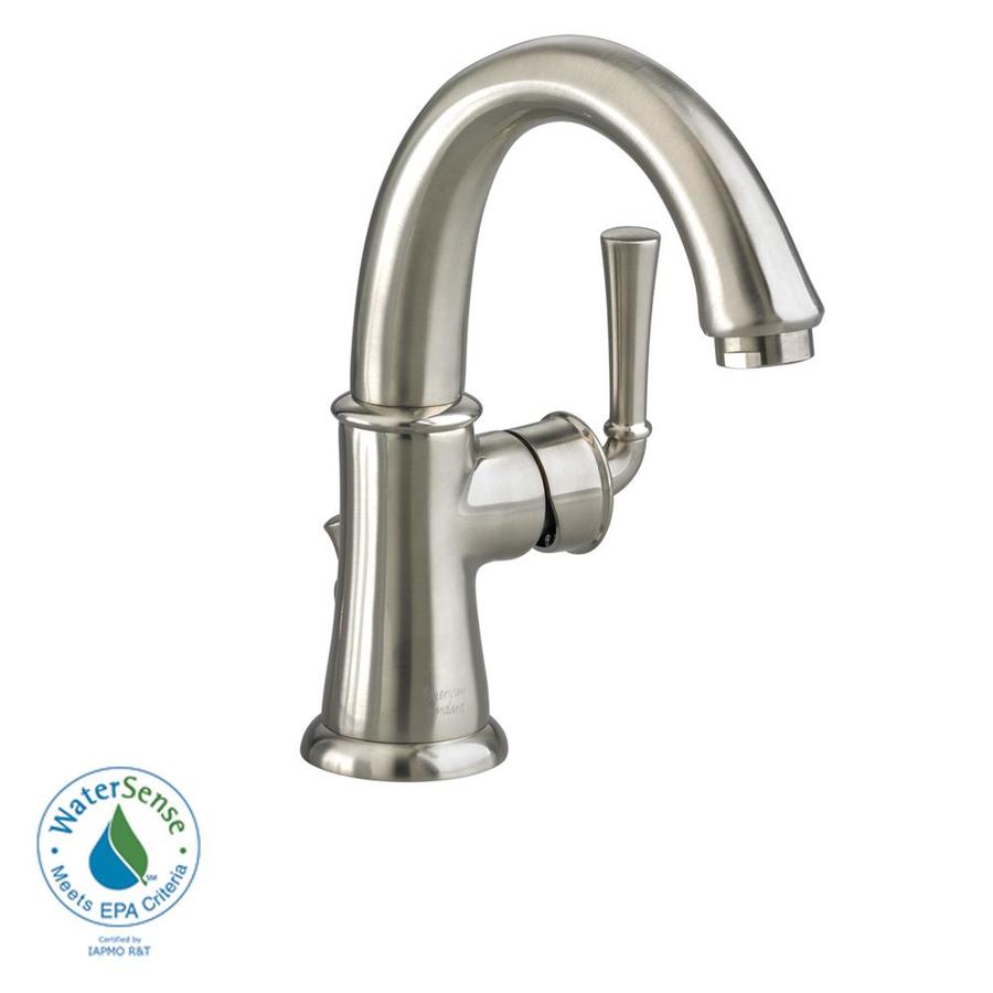 American Standard Portsmouth Satin Nickel 1 Handle Single Hole WaterSense Bathroom Sink Faucet (Drain Included)