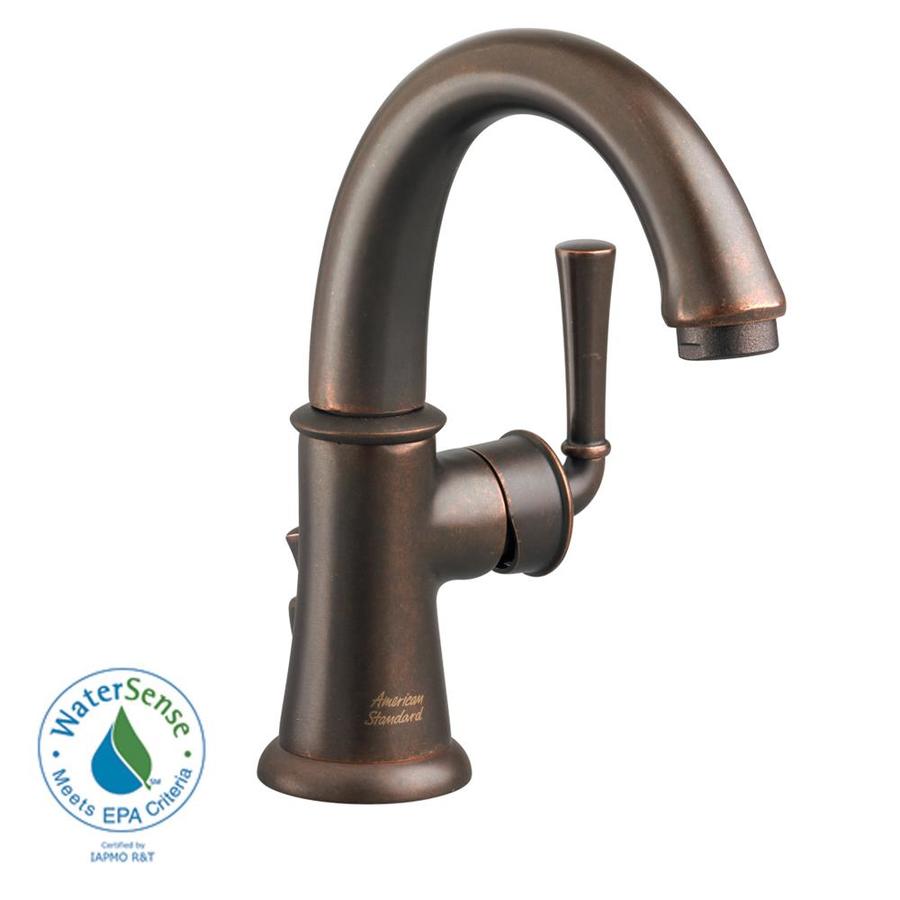 American Standard Portsmouth Oil Rubbed Bronze 1 Handle Single Hole WaterSense Bathroom Faucet (Drain Included)