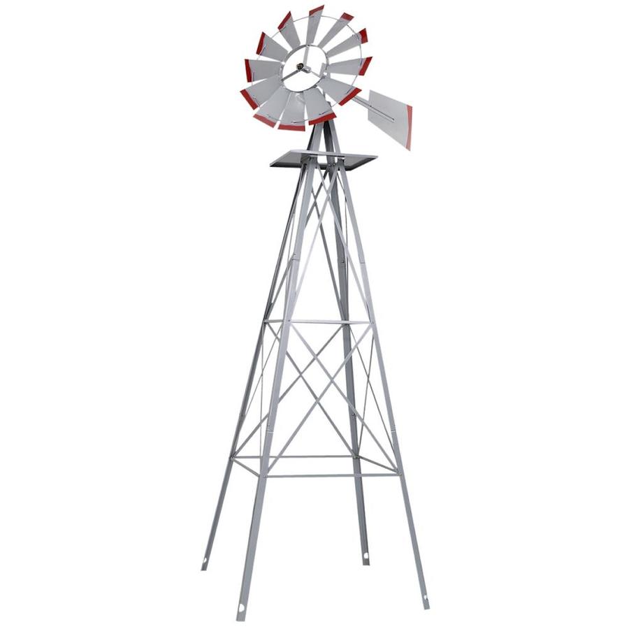 98 in Gray Steel Decorative Windmill