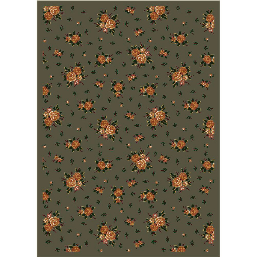 Milliken Garden Estate 46 in x 5 ft 4 in Rectangular Green Transitional Area Rug