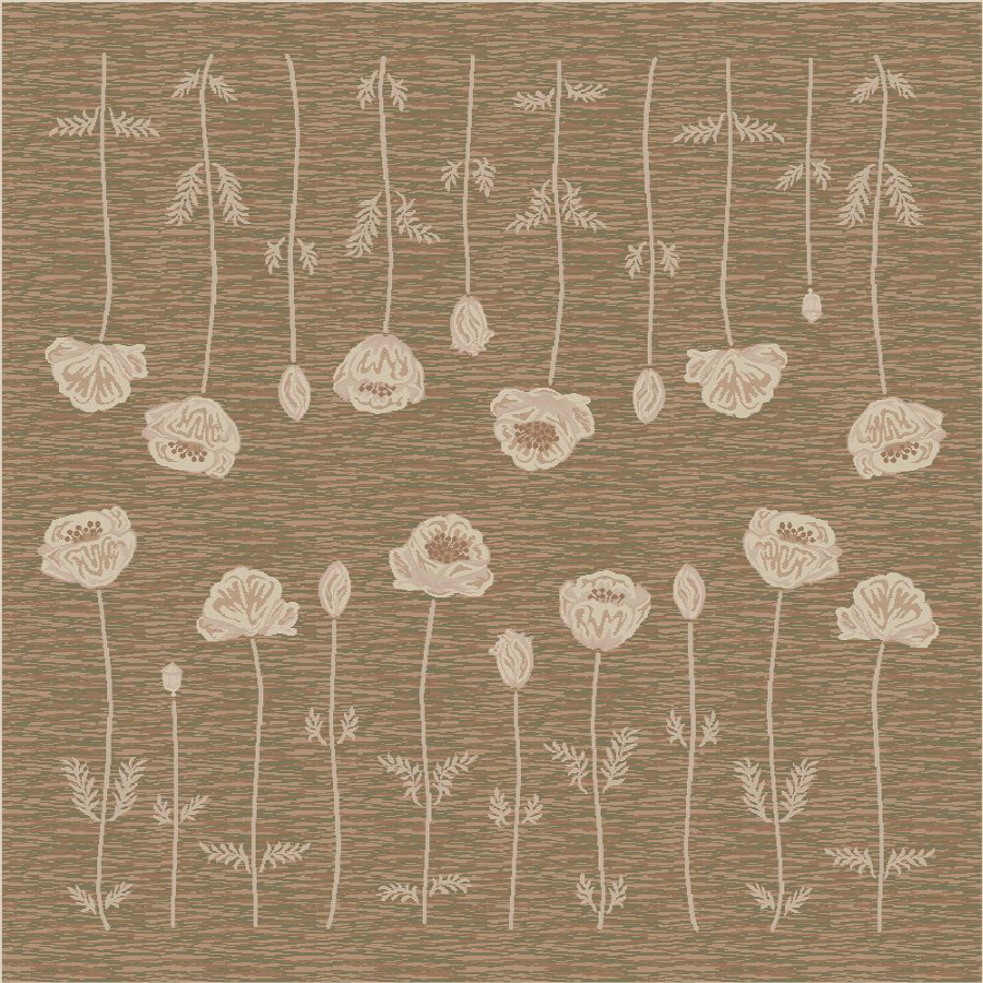 Milliken Poppy 7 ft 7 in x  7 ft 7 in Square Beige Transitional Area Rug