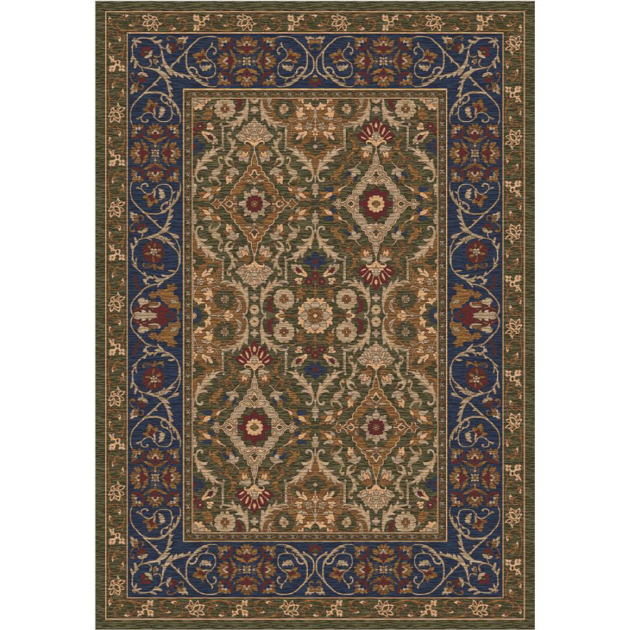 Milliken Sandakan Rectangular Green Transitional Tufted Area Rug (Common 5 ft x 8 ft; Actual 5.33 ft x 7.66 ft)