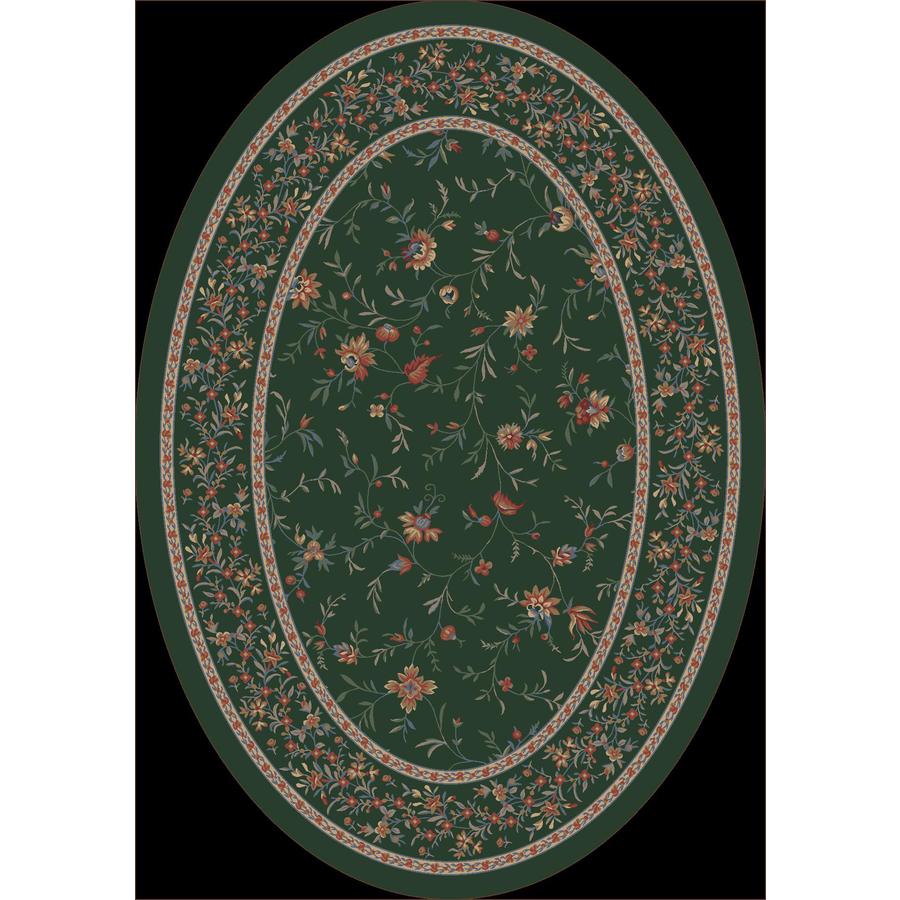 Milliken Hampshire 5 ft 4 in x 7 ft 8 in Oval Green Transitional Area Rug