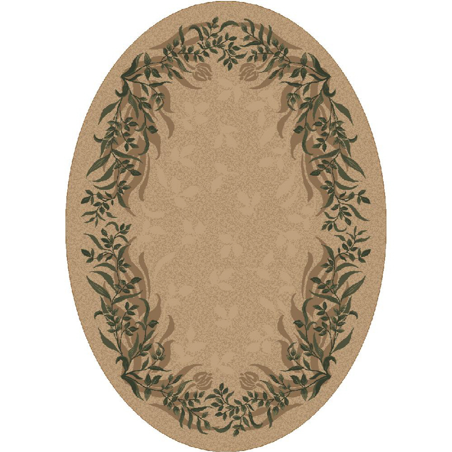 Milliken Baskerville 46 in x 5 ft 4 in Oval Brown/Tan Transitional Area Rug