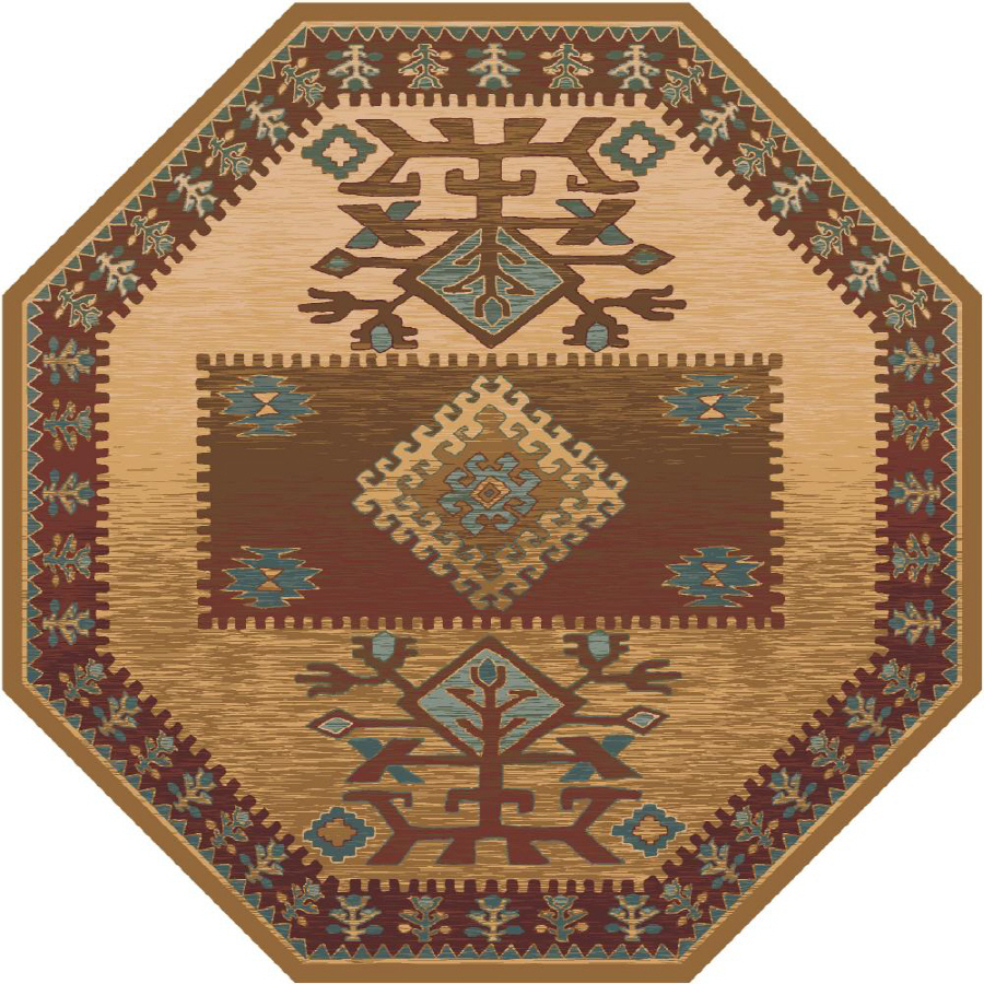 Milliken Notre Dame Multicolor Octagonal Indoor Tufted Area Rug (Common 8 x 8; Actual 91 in W x 91 in L)