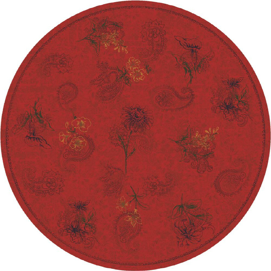 Milliken Vintage 7 ft 7 in x 7 ft 7 in Round Red/Pink Transitional Area Rug