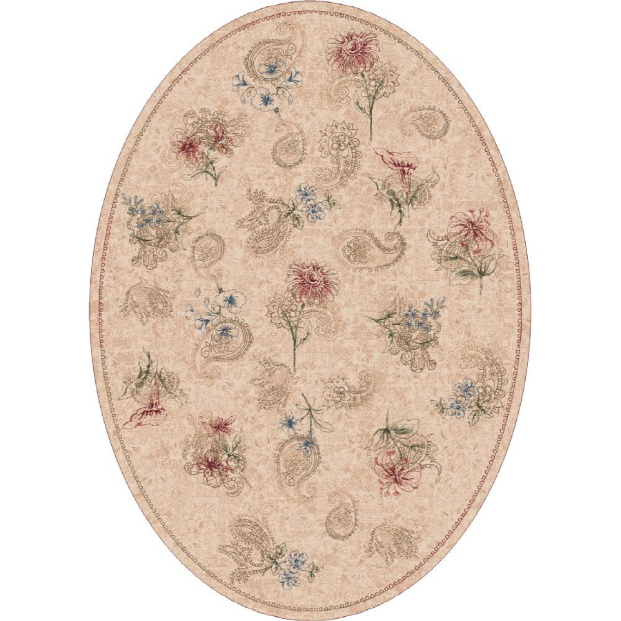 Milliken Vintage 7 ft 8 in x 10 ft 9 in Oval Cream/Beige/Almond Transitional Area Rug