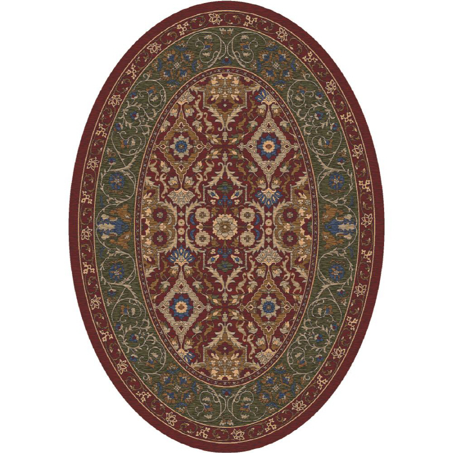 Milliken Sandakan 5 ft 4 in x 7 ft 8 in Oval Red/Pink Transitional Area Rug