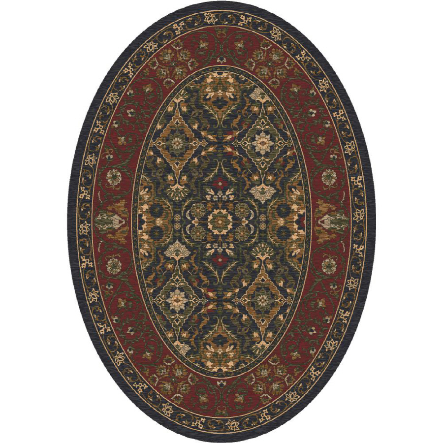 Milliken Sandakan 5 ft 4 in x 7 ft 8 in Oval Black Transitional Area Rug