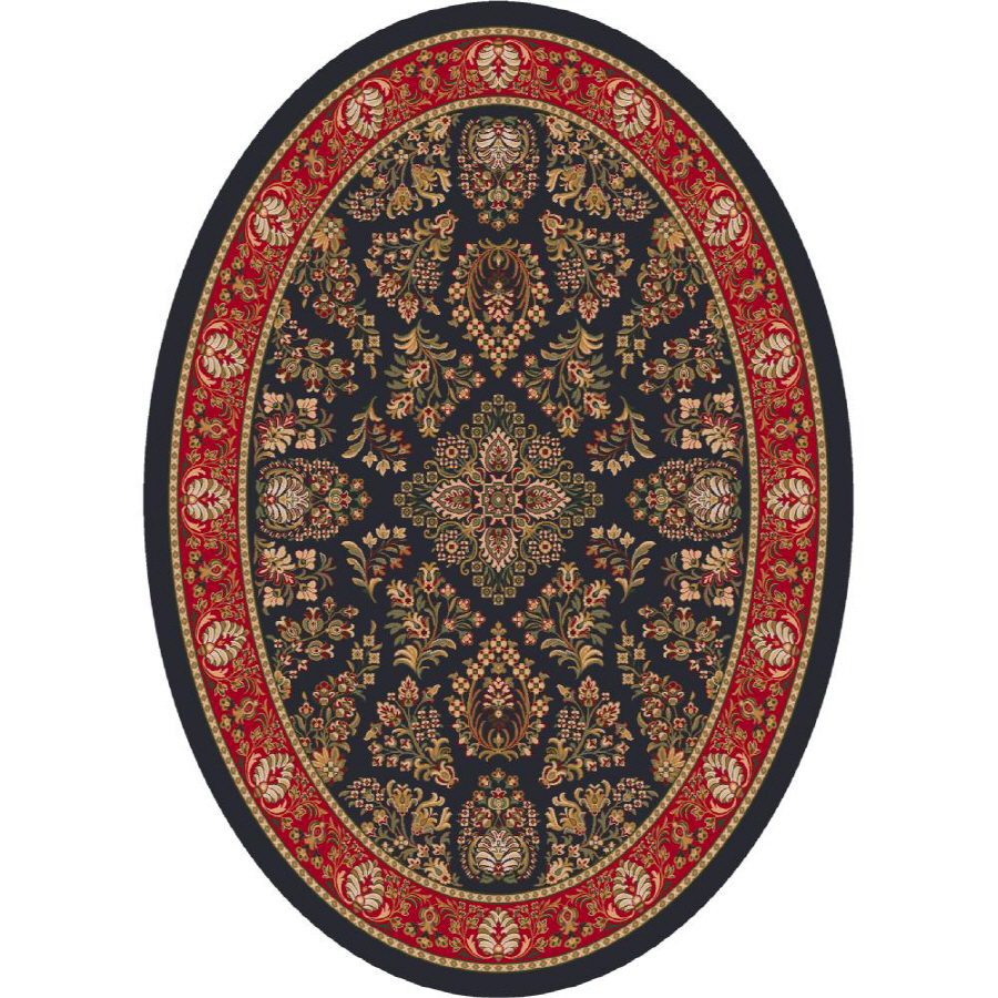 Milliken Halkara 7 ft 8 in x 10 ft 9 in Oval Black Transitional Area Rug