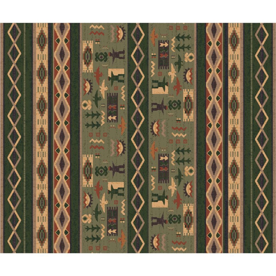 Milliken Wide Ruins Rectangular Green Transitional Tufted Area Rug (Common 10 ft x 13 ft; Actual 10.75 ft x 13.16 ft)