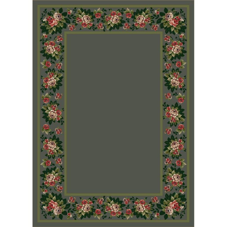 Milliken Imperial Rose 7 ft 8 in x 10 ft 9 in Rectangular Blue Floral Area Rug