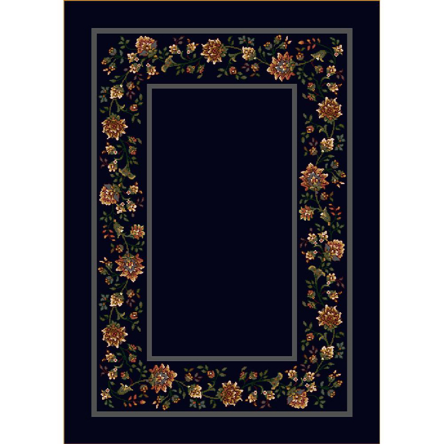 Milliken Chatsworth 3 ft 10 in x 5 ft 4 in Rectangular Blue Floral Area Rug