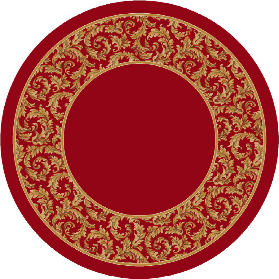 Milliken Olympius 7 ft 7 in x  7 ft 7 in Round Red Transitional Area Rug