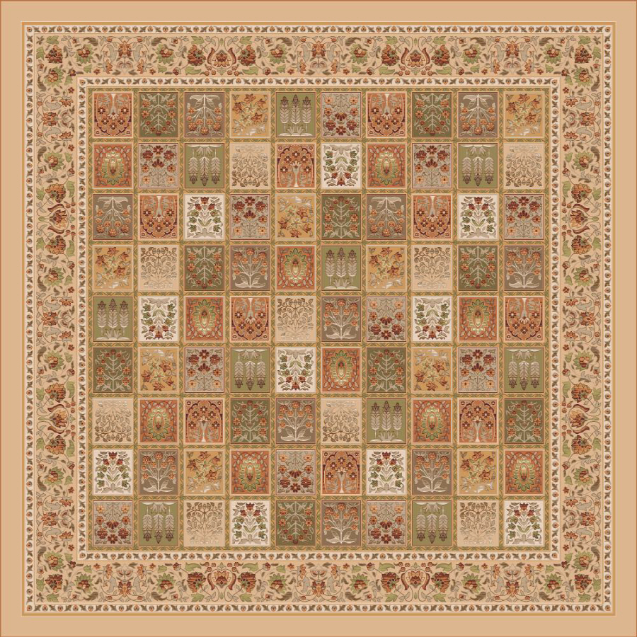 Milliken Pristina 7 ft 7 in x  7 ft 7 in Square Beige Transitional Area Rug