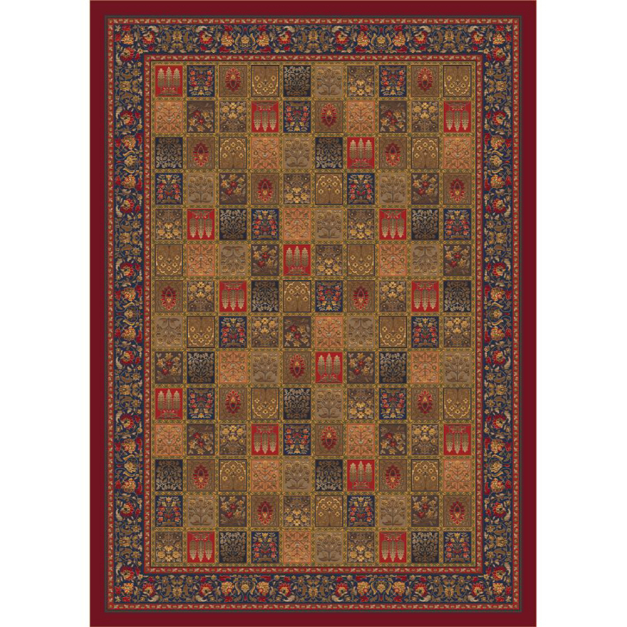 Milliken Pristina Rectangular Red Transitional Tufted Area Rug (Common 8 ft x 11 ft; Actual 7.66 ft x 10.75 ft)
