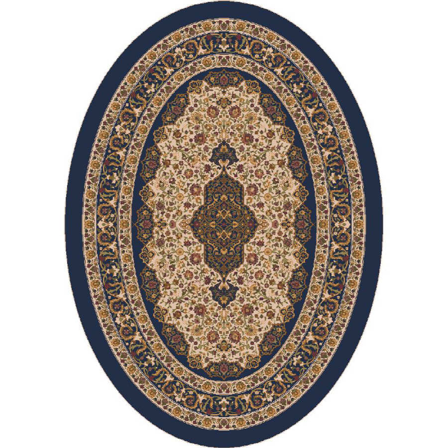 Milliken Tiraz 3 ft 10 in x 5 ft 4 in Oval Blue Transitional Area Rug
