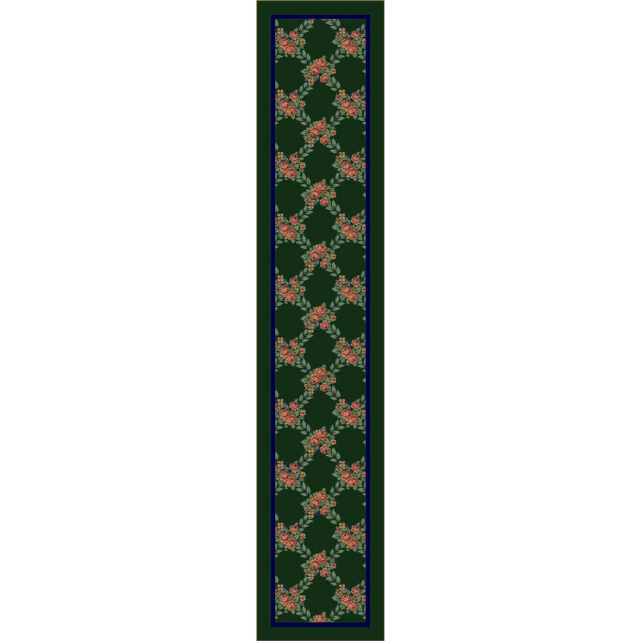 Milliken Green Tufted Runner (Common 2 ft x 11 ft; Actual 2.333 ft x 11.666 ft)