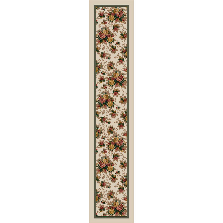 Milliken Cream Tufted Runner (Common 2 ft x 11 ft; Actual 2.333 ft x 11.666 ft)