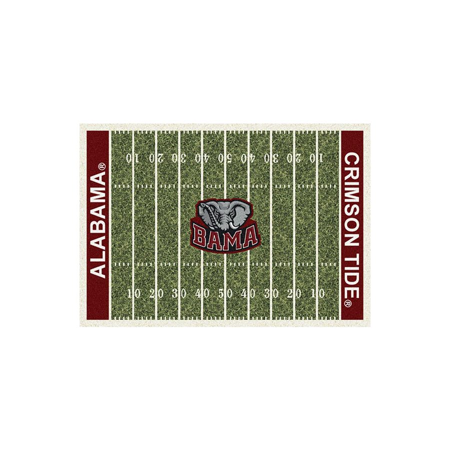 Milliken NCAA College Home Field Multicolor Rectangular Indoor Tufted Sports Area Rug (Common 8 x 10; Actual 92 in W x 129 in L)