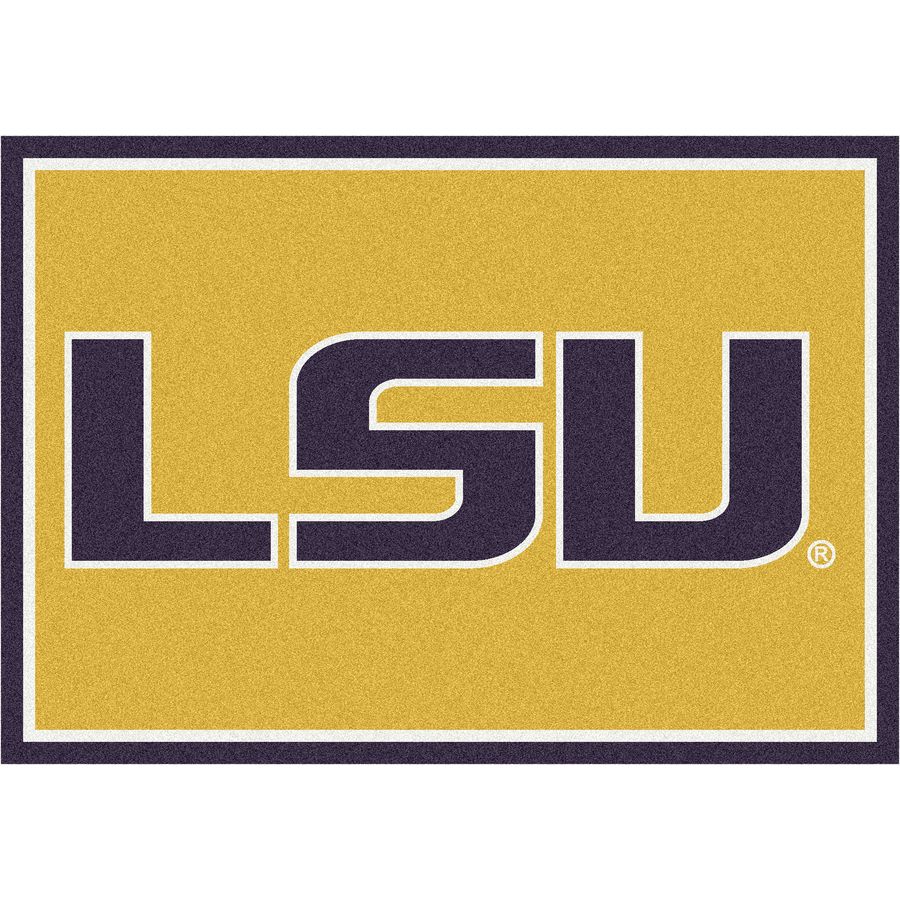 Milliken 7 ft 8 in x 10 ft 9 in Rectangular College Spirit LSU Area Rug