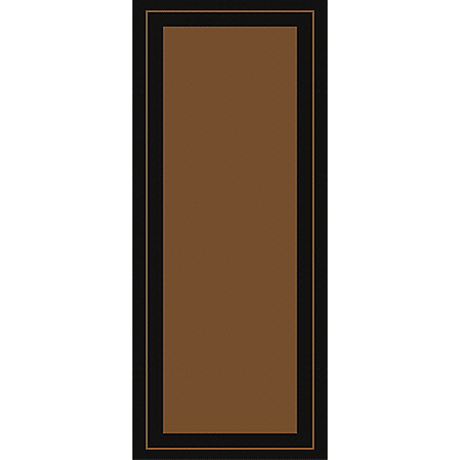24 in x 59 in Rectangular Brown Border Accent Rug