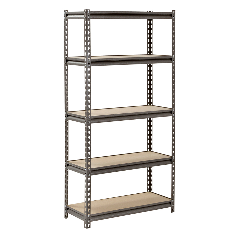 edsal Muscle Rack 12-in D x 30-in W x 60-in H 5-Tier Steel Utility Shelving Unit | UR301260PB5P-SV