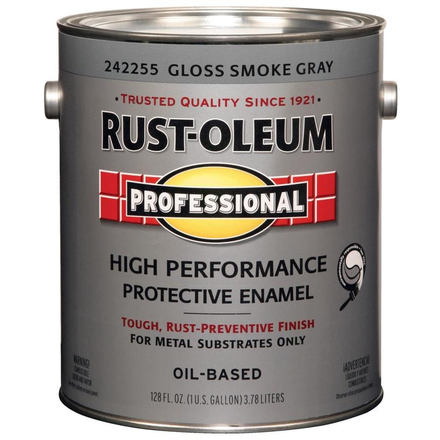 Rust Oleum Professional Smoke Gray/Gloss Enamel Interior/Exterior Paint (Actual Net Contents 128 fl oz)
