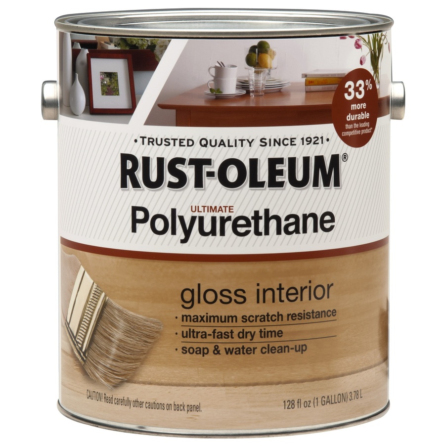 Rust Oleum Ultimate Poly Gloss Water Based 128 Unit Of Measure Polyurethane