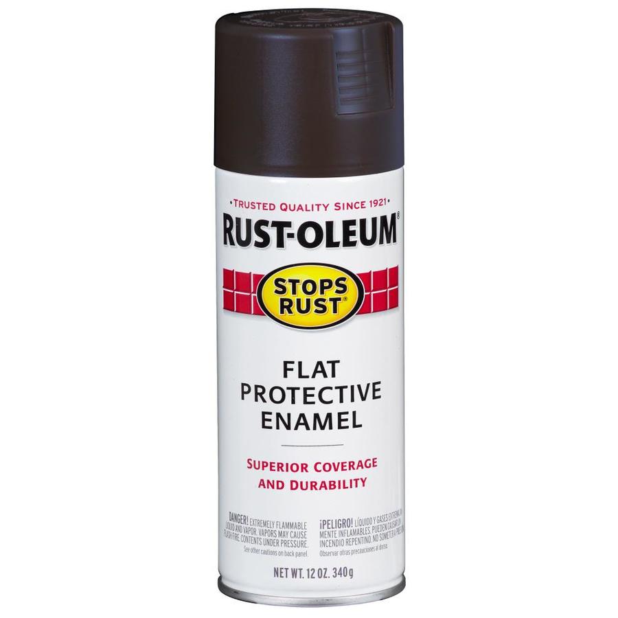 Shop Rust Oleum™ 12oz. Premium Flat Protective Enamel Black at Lowes 