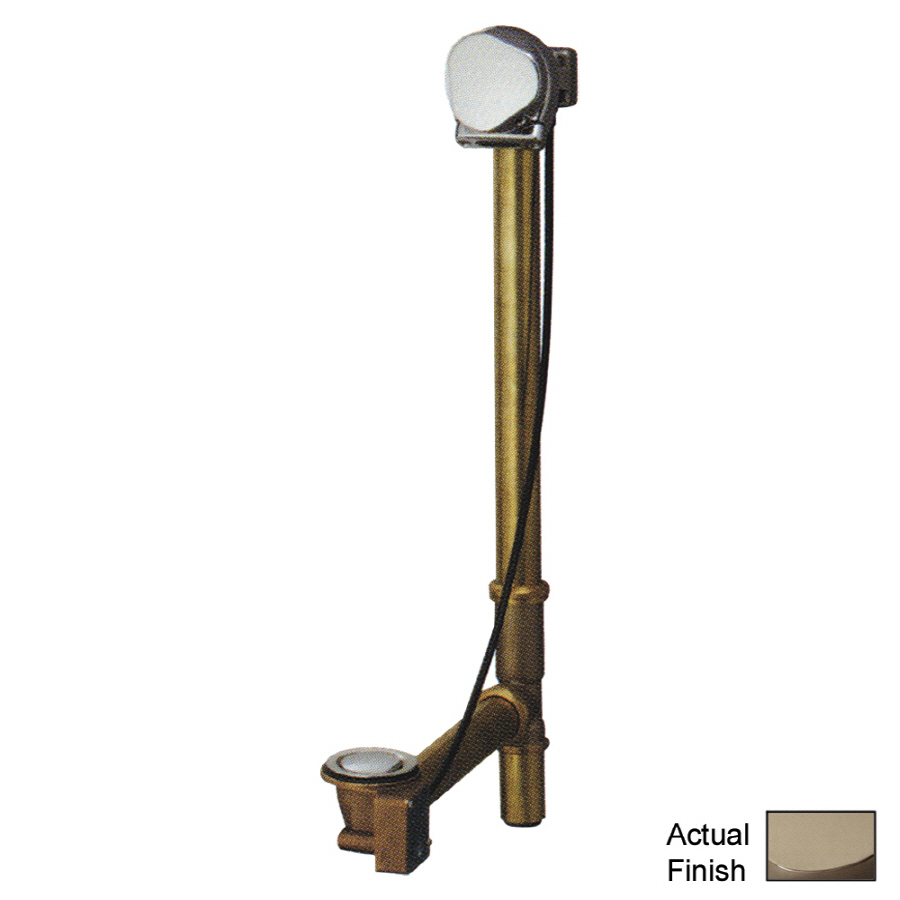 Geberit 1 1/2 in Brushed Nickel Cable Drive with Brass Pipe