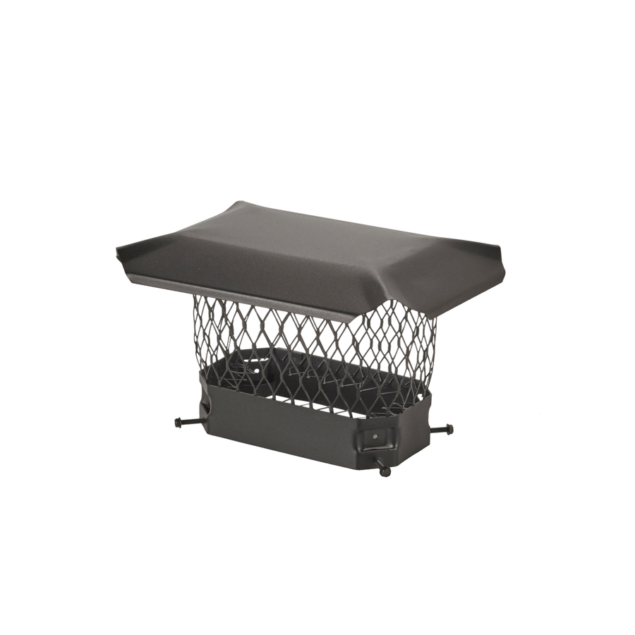 Shelter 5 in x 9 in Black Painted Galvanized Steel Chimney Cap