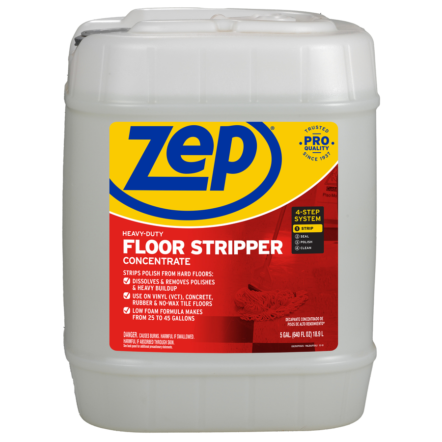 Zep Commercial Heavy Duty Floor Stripper Concentrate 5 Gallon Vinyl Floor Cleaner