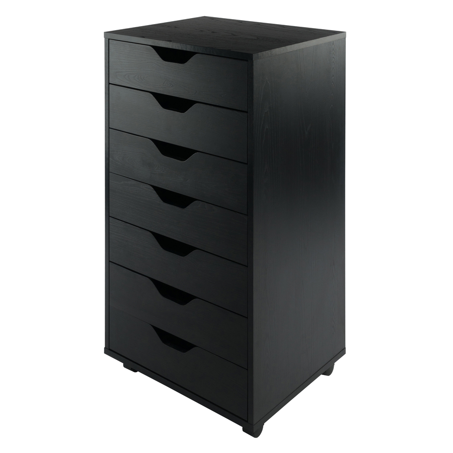 Winsome Wood Halifax Black 7-Drawer File Cabinet | 20792