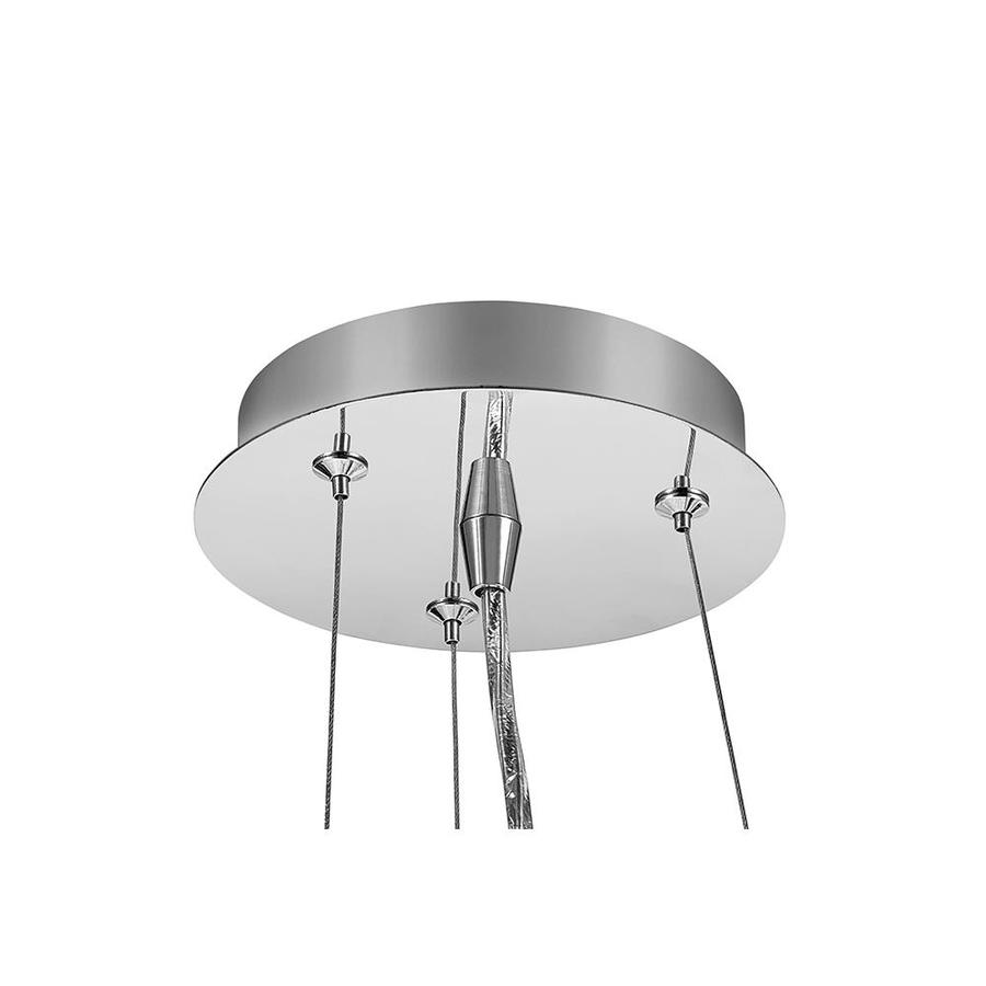 Style Selections Royalston Chrome Multi-Light Modern//Contemporary Crystal Drum Pendant