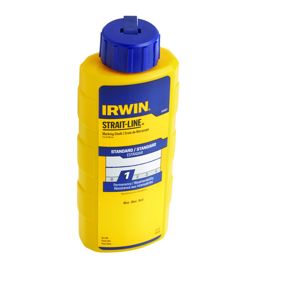 IRWIN STRAIT LINE 8 oz Bottle Blue Chalk