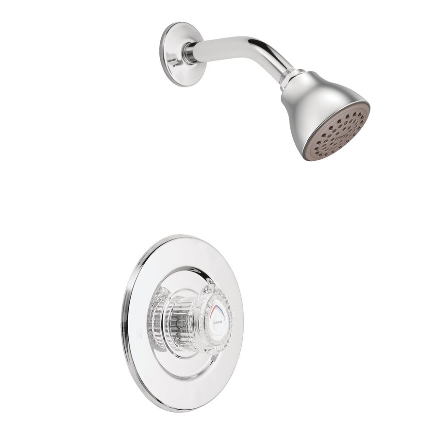 Moen Chateau Chrome 1 Handle Shower Faucet Trim Kit with Single Function Showerhead