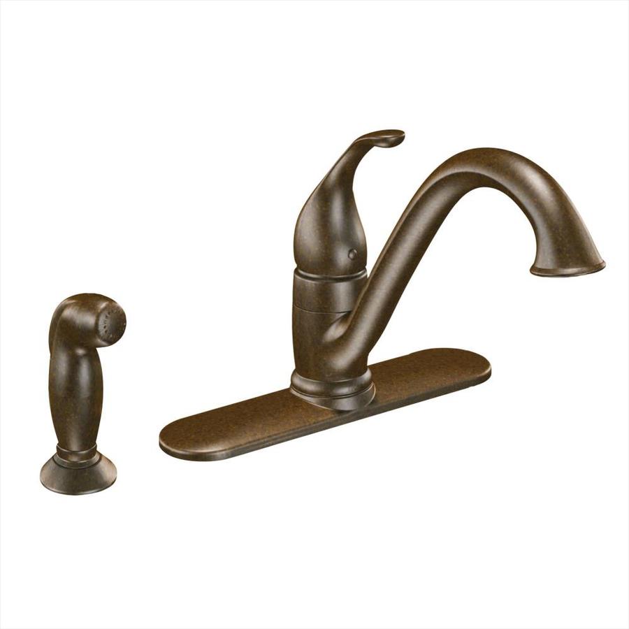 Moen Camerist Oil Rubbed Bronze 1 Handle Low Arc Kitchen Faucet with Side Spray