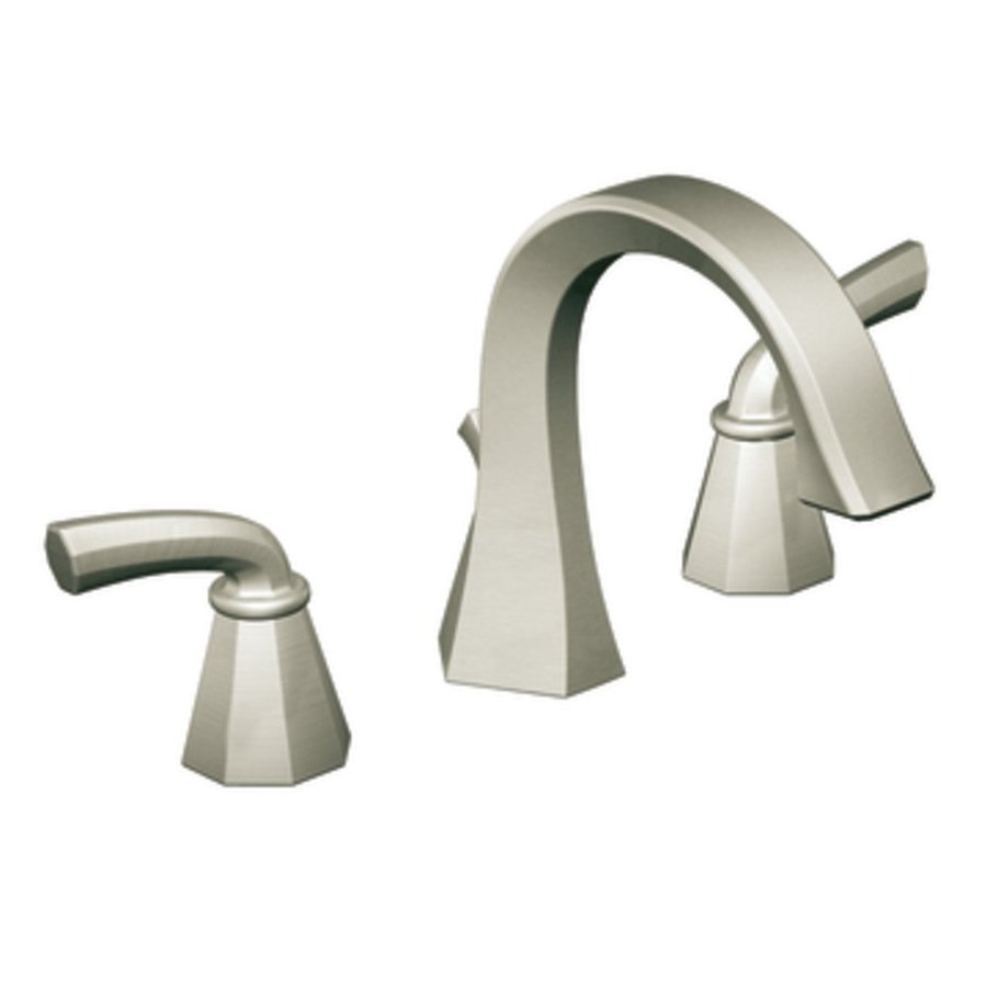 Moen Felicity Brushed Nickel 2 Handle Widespread WaterSense Bathroom Sink Faucet